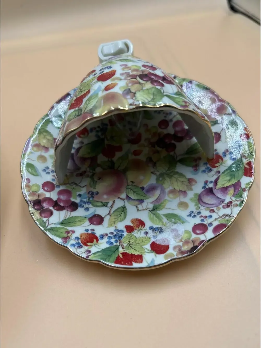 Ceramic Fruit Pattern Plug-In Wall Night Light or Decorative Sconce